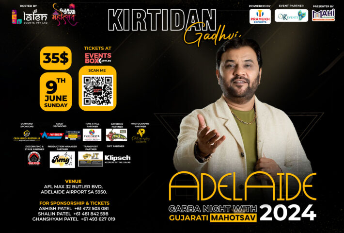 Garba Night With Kirtidan Gadhvi -2024 – Adelaide