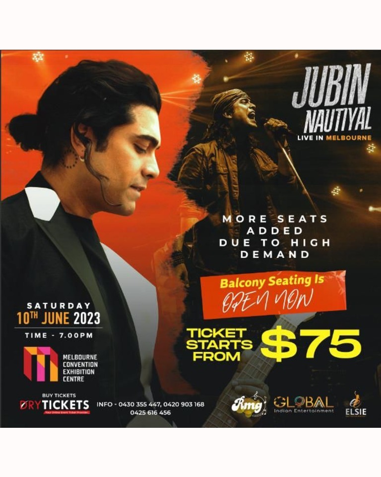 Jubin Nautiyal Live in Melbourne