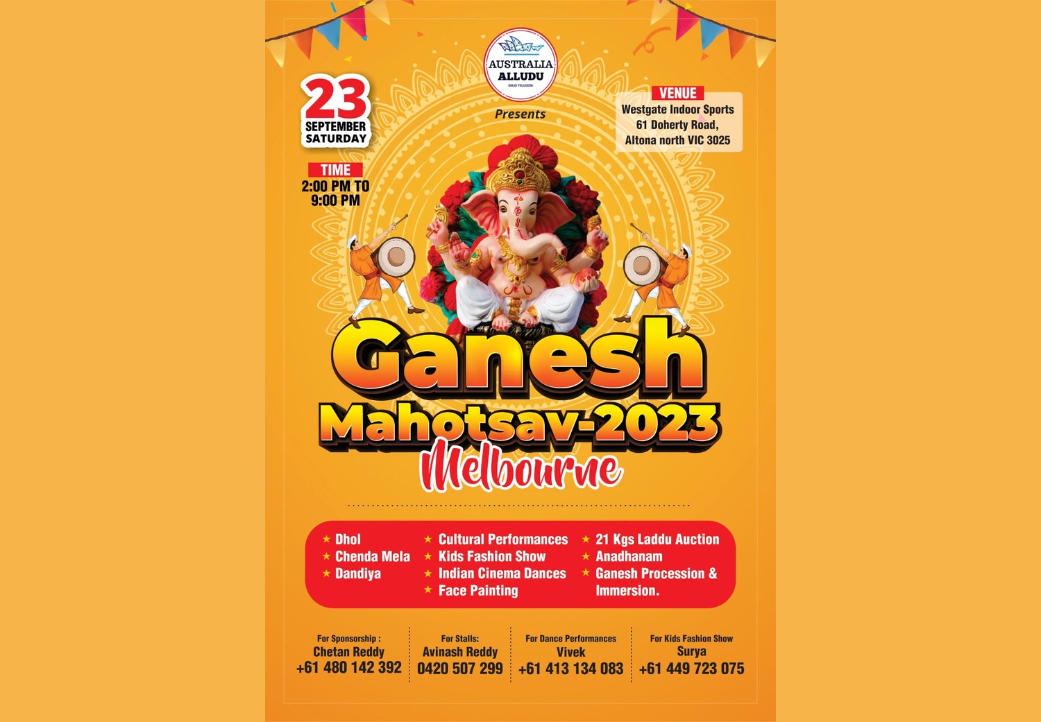 Ganesh Mahotsav 2023 Melbourne Buy Ticket Online Eventsbox