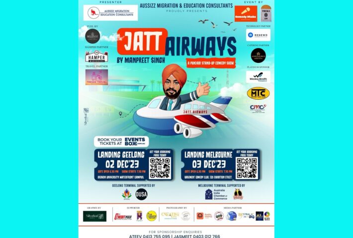 Jatt Airways by Manpreet Singh – Stand Up Comedy show – Melbourne