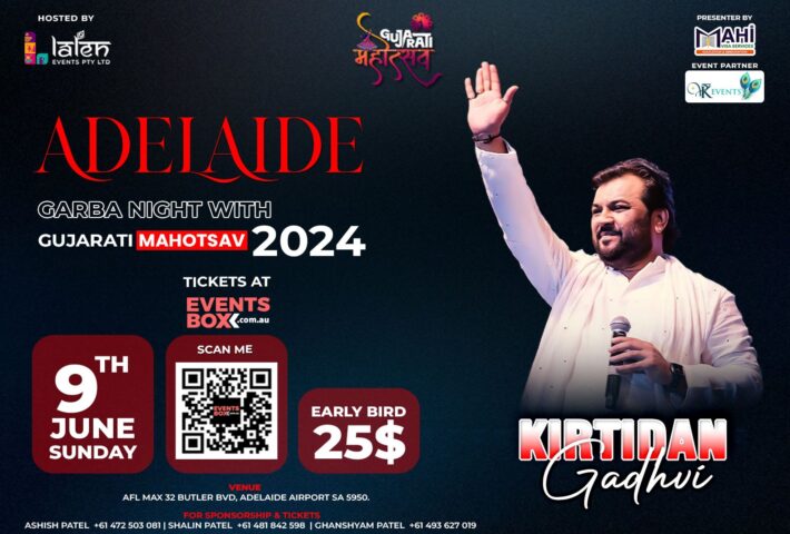 Garba Night With Kirtidan Gadhvi -2024 – Adelaide