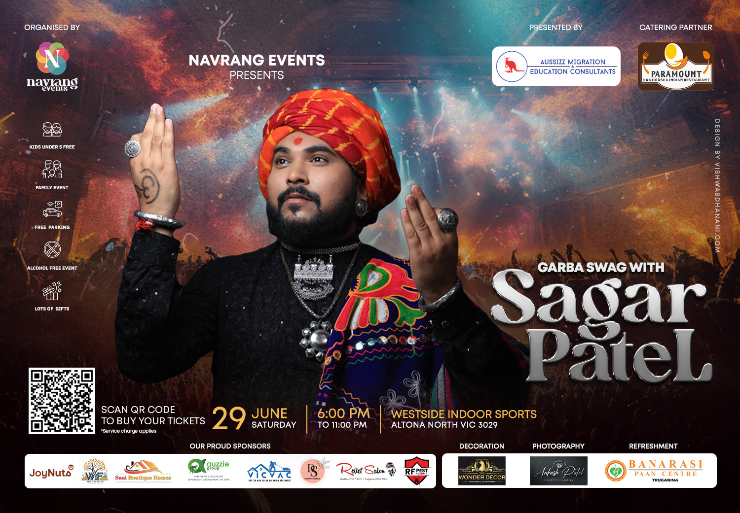 Garba Swag With Sagar Patel In Melbourne Buy Ticket Online Eventsbox