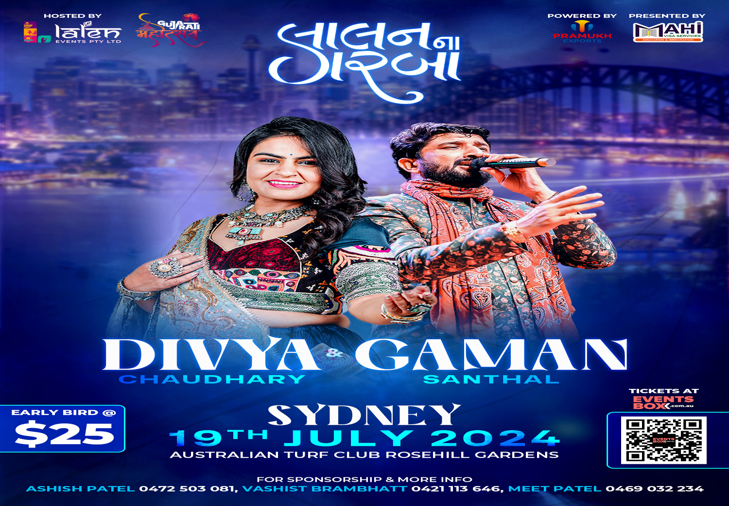 Garba Night In Sydney With Divya Chaudhary & Gaman Santhal Buy Ticket