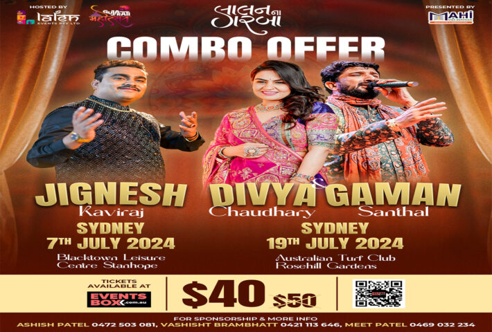 Combo Offer: Jignesh Kaviraj, Divya Chaudhary & Gaman Santhal Live in Sydney