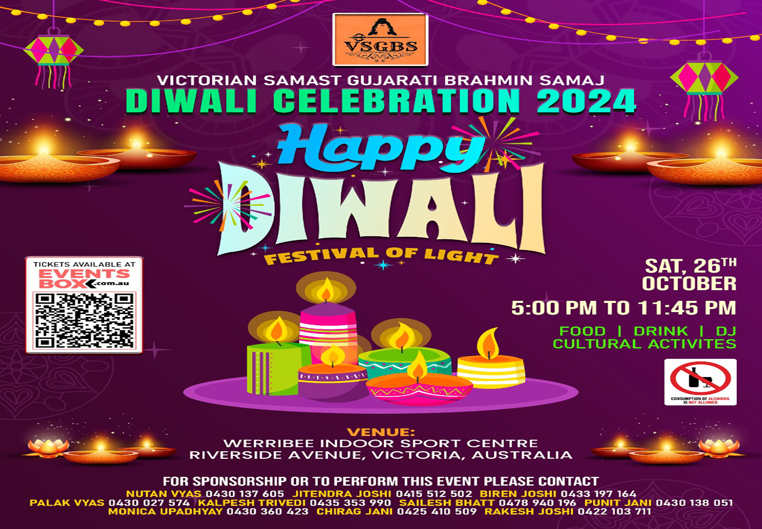 Diwali Celebration 2024 VSGBS SOLD OUT Buy Ticket Online Eventsbox